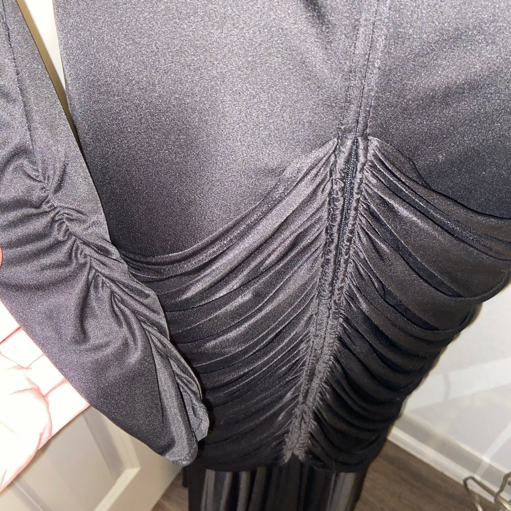Vintage Tadashi Shoji mermaid ruch black d…_5